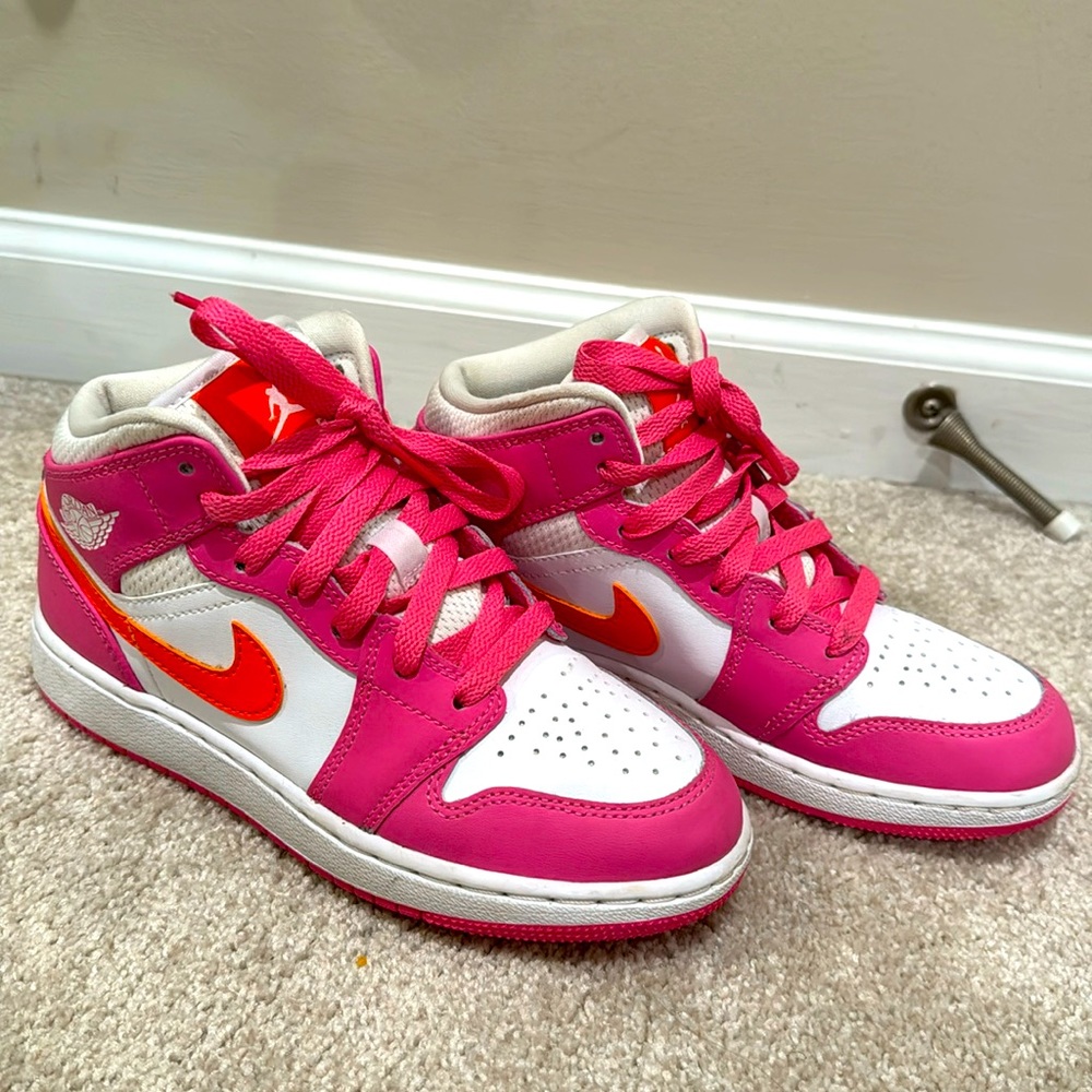 Pink and Orange Jordan 1